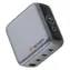 Verbatim Mini GaN 140W šedá / Nabíjecí adaptér / 3x USB-C / 1x USB-A / PPS / TFT displej