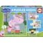 EDUCA Puzzle Prasátko Peppa 4v1 / (6 & 9 & 12 & 16 dílků) / od 3 let