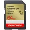 SanDisk Extreme Go SDXC 64 GB / Paměťová karta SD / Class 10 / čtení 170 MB/s / zápis 80 MB/s / vhodné pro 4K