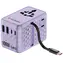 Verbatim Charge 'n' Travel GaN III fialová / Cestovní adaptér / GaN III / 2x USB-C PD / 2x USB-A / kabel USB-C / 100W
