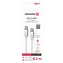 Swissten Textile stříbrná / Datový kabel / USB-C na USB-C / 0,2 m