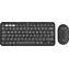 Logitech Pebble 2 Combo tonal graphite / Bezdrátová sada klávesnice a myši / Bluetooth LE / US mezinárodní