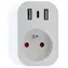IMMAX NEO SMART / Chytrá zásuvka / typ E / 16A / 2x USB / 1x USB-C / Zigbee / TUYA