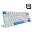Sharkoon Skiller SGK50 S3 PBT bílá/světle modrá / Herní klávesnice / mechanická / Gateron G Pro 3.0 Yellow / USB / 1,5 m