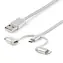 StarTech Lightning Cable stříbrná / Datový kabel / USB-A + Micro-USB B + USB-C / 1 m / 480 Mbit/s