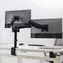 Brateck LDT48-C024 / Držák monitoru / dvě ramena / nosnost 2x 9 kg / plynová vzpěra / VESA 75 & 100