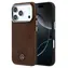 Mercedes PU Leather Wood iPhone 17 Pro Camel / Zadní kryt / MagSafe / PU kůže / dřevěný vzhled