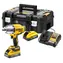 DeWalt / Aku rázový utahovák / 18V / Upínání: 1/2" / 1396 Nm / 2x 5,0 Ah POWERSTACK / nabíječka / kufr