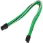 Nanoxia NX8PE3EGWS černá/zelená/bílá / Prodlužovací kabel / PCI-E 8-pin / 30 cm
