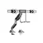 Equip černá / Stolní držák na 2 monitory / 17"-32" / nosnost 9 kg / VESA 75x75-100x100 / plynová pružina