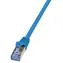 LogiLink modrá / Patch kabel / Cat6A / S/FTP / RJ-45 / 0,5 m / AWG 26/7 LSZH