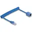 Delock RJ45 spirálový kabel modrý / Síťový kabel / Cat.6 UTP / 0,6-1,2 m