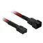 Nanoxia Molex 3-pin 30cm černá, červená / Prodlužovací kabel / opletený (sleeve)