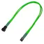 Nanoxia Molex 3-pin neon-zelená 30 cm / Prodlužovací kabel / Single Sleeve