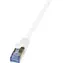 LogiLink PrimeLine bílá / Patch kabel / Cat6a S/FTP / RJ-45 / 0,5 m