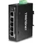 TRENDnet TI-G50 / Průmyslový switch / 5-port Gigabit / IP30 / DIN lišta / -40 až 75 °C