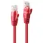 Lindy Patch kabel Cat6 červená / Patch kabel / U/UTP / RJ45-RJ45 / Plug & Play / 0,3 m