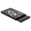 DeLock 42611 černá / Externí box pro HDD/SSD / 2,5" SATA / USB-C 3.2 Gen 2 10 Gbps / hliník