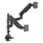 Icy Box IB-MS702-T černá / Stolní držák pro 2 monitory / až 57" / VESA 75x75-100x100 / nosnost 27 kg na rameno