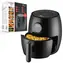 Extralink Home Air Fryer SJ-200 černá / Horkovzdušná fritéza / 2 l / 1000 W / 80–200 °C / dotykové ovládání