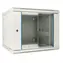 Extralink 12U 600x600 šedá / Nástěnný rozvaděč / 19" / dvousekční / skleněné dveře / nosnost 60 kg