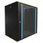 Extralink nástěnný rozvaděč 12U 600×450 černá / Nástěnný rozvaděč / 19" / Skleněné dveře / Nosnost 60 kg