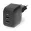 Nedis GaN 45W černá / Síťová nabíječka / 2x USB-C PD3.0 / rychlé nabíjení