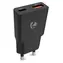 Nedis 20W černá / Síťová nabíječka / USB-C, USB-A / PD3.0 / rychlé nabíjení