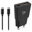 Nedis GaN 20W černá / Síťová nabíječka / USB-C, USB-A / PD3.0 / + kabel USB-C 1,5 m
