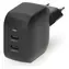 Nedis GaN 35W černá / Síťová nabíječka / 2x USB-C PD3.0 / rychlé nabíjení