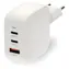 Nedis GaN 70W bílá / Síťová nabíječka / 2x USB-C PD 3.0 / 1x USB-A / rychlé nabíjení