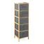 G21 Regál bambusový s 5 košíky / Bambus / 125 x 39 x 12 cm