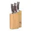 G21 Gourmet Timber / Sada kuchyňských nožů / 5 ks / bambusový blok