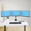 StarTech stolní držák pro 3 monitory černá / Stojan pro tři monitory / do 27" / nosnost 21 kg / pružinová ramena