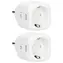 Alecto SMART-PLUG20 bílá 2-pack / Chytrá zásuvka / Wi-Fi / monitor spotřeby / 16A / 3680W