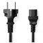 NEDIS napájecí kabel 10 m černá / Napájecí kabel / IEC-320-C13 / Schuko / přímý / 10A