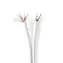 Nedis kombinovaný kabel IEC/CAT6 bílá / Anténní a síťový kabel / RG58 / 75 Ohm / 25 m