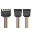 Nedis Napájecí kabel SATA 15pin (M) - 2x SATA 15pin (F) / Napájecí kabel / Pozlacené konektory / 0,15 m