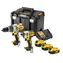 DeWalt XR Startovací sada 18V / Aku sada příklepové vrtačky a rázového utahováku / 3x aku 5,0 Ah / kufr TSTAK VI