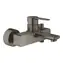 Grohe Vanová baterie kartáčovaný Hard Graphite / Vanová baterie / nástěnná montáž / SilkMove kartuše 35 mm
