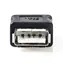 Nedis USB-A adaptér černá / Adaptér USB / USB-A - USB-A / USB 2.0 / 480 Mbps