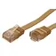 goobay Plochý patch kabel Cat6 U/UTP hnědá 10 m / Patch kabel / CAT6 / U/UTP / RJ-45
