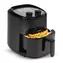Huslog Horkovzdušná fritéza černá / Horkovzdušná fritéza / 1400 W / 3,5 l / 80-200 °C / časovač 60 min