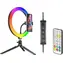 Tracer RGB Ring 26 cm / Kruhové LED světlo / stativ na telefon / dálkové ovládání / 18 barev