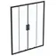 Ideal Standard posuvné sprchové dveře 160 cm, černá/čiré sklo / Sprchové dveře / čtyřdílné / 1600x1955 mm / sklo 6mm