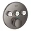 GROHE Termostatická sprchová baterie Hard Graphite / Podomítková / 3 ventily / SmartControl / SafeStop 38 °C