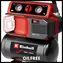 Einhell TE-AC 18/75 Li OF-Solo černá/červená / Aku kompresor / 18V / nádrž 5l / 8 bar / bez baterie a nabíječky