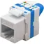 Techly Keystone Jack RJ45 CAT6A bílá / Keystone konektor / UTP / Nestíněný / Tool-free