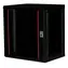 Equip nástěnný rozvaděč 12U 600×450 černá / Nástěnný rozvaděč / 19" / Skleněné dveře / Pasivní chlazení