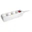 Equip 3x Schuko bílá / Zásuvkový blok / Vypínač / Dětská pojistka / Kabel 1,5 m / 16 A